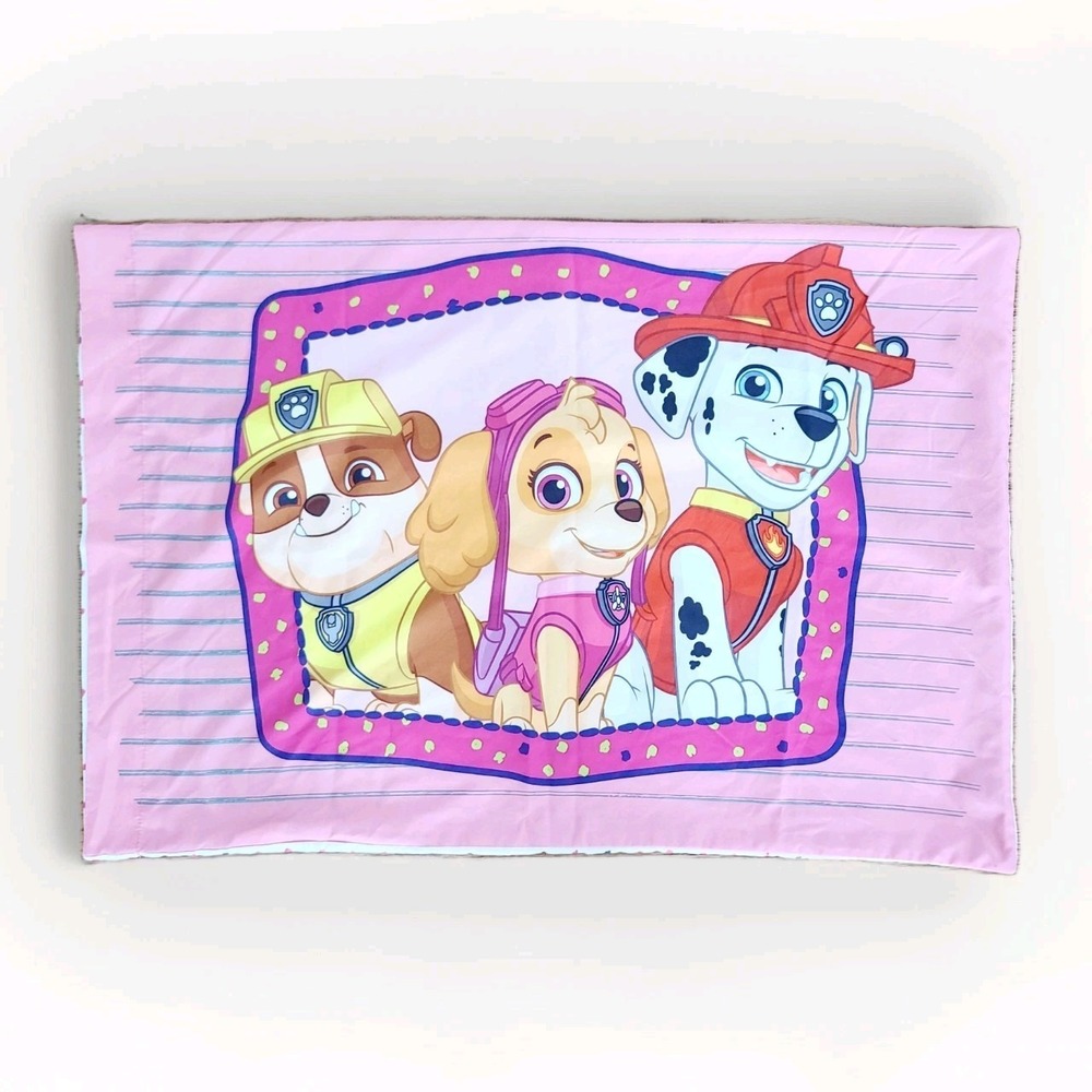 Paw Patrol Girls Pillowcase Skye Marshall Everest Pink Standard Size Reversible